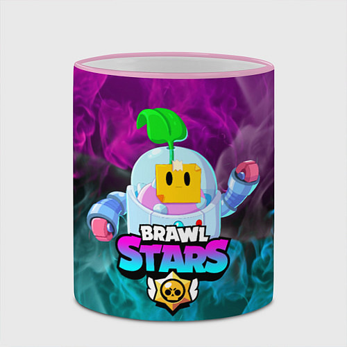 Кружка цветная BRAWL STARS SPROUT / 3D-Розовый кант – фото 2