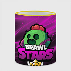 Кружка 3D СПАЙК BRAWL STARS, цвет: 3D-желтый кант — фото 2