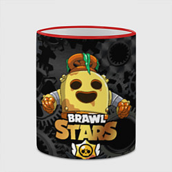 Кружка 3D Brawl Stars Robot Spike, цвет: 3D-красный кант — фото 2