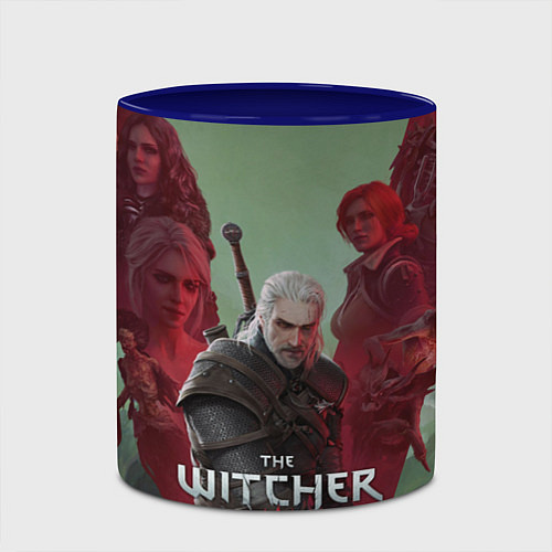 Кружка цветная The Witcher 5-летие / 3D-Белый + синий – фото 2