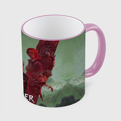 Кружка 3D The Witcher 5-летие, цвет: 3D-розовый кант