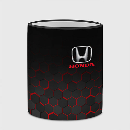 Кружка цветная HONDA / 3D-Черный кант – фото 2