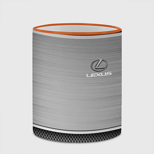 Кружка цветная LEXUS / 3D-Оранжевый кант – фото 2