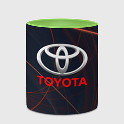 Кружка 3D TOYOTA, цвет: 3D-белый + светло-зеленый — фото 2