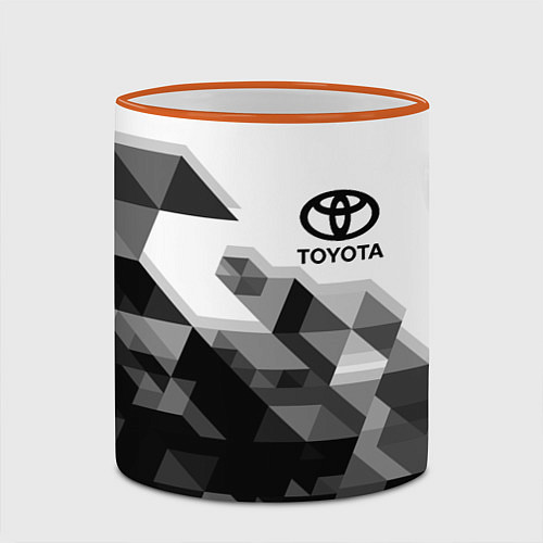 Кружка цветная TOYOTA / 3D-Оранжевый кант – фото 2