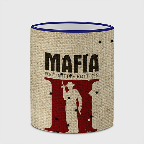 Кружка цветная Mafia 2 / 3D-Синий кант – фото 2