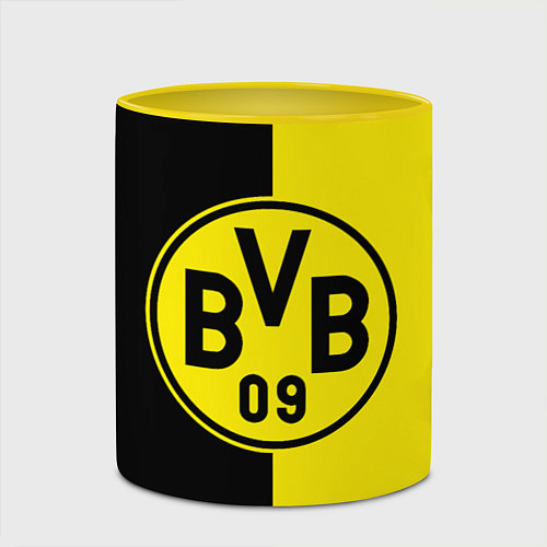 Кружка цветная BORUSSIA / 3D-Белый + желтый – фото 2