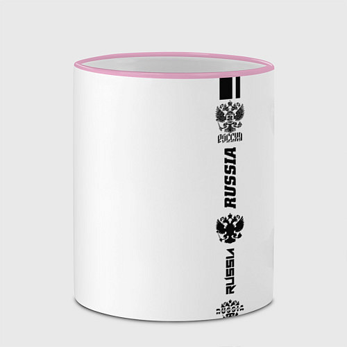 Кружка цветная Russia / 3D-Розовый кант – фото 2