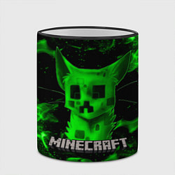 Кружка 3D MINECRAFT CREEPER CAT, цвет: 3D-черный кант — фото 2