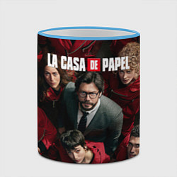 Кружка 3D La Casa de Papel Z, цвет: 3D-небесно-голубой кант — фото 2