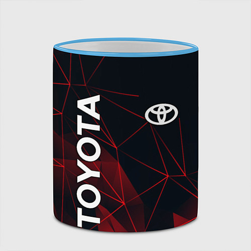Кружка цветная TOYOTA / 3D-Небесно-голубой кант – фото 2