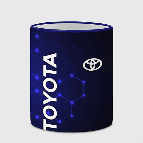 Кружка цветная TOYOTA / 3D-Синий кант – фото 2