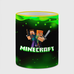 Кружка 3D Minecraft 1, цвет: 3D-желтый кант — фото 2