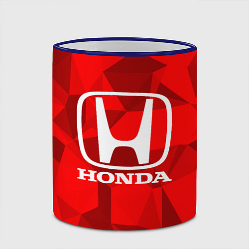 Кружка цветная HONDA / 3D-Синий кант – фото 2