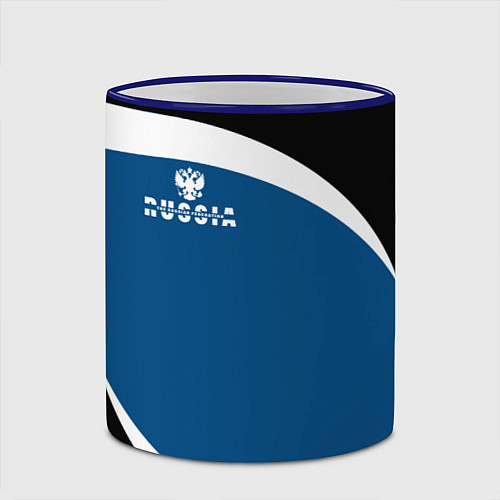 Кружка цветная Russia / 3D-Синий кант – фото 2