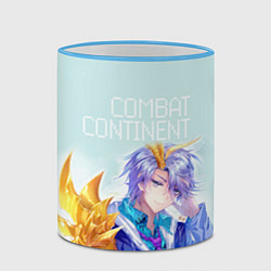 Кружка 3D Combat continent, цвет: 3D-небесно-голубой кант — фото 2