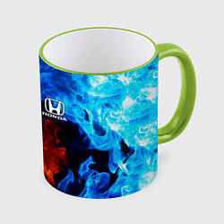 Кружка 3D HONDA, цвет: 3D-светло-зеленый кант