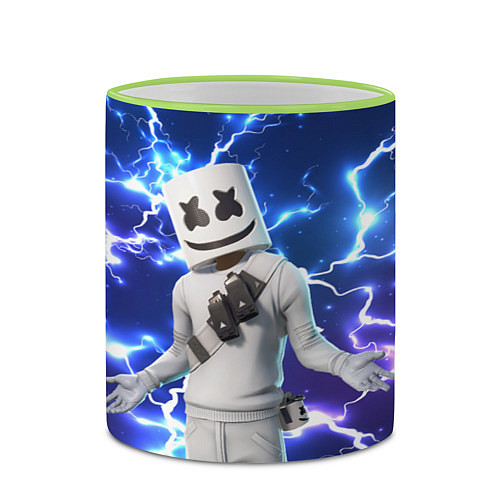 Кружка цветная FORTNITE x MARSHMELLO / 3D-Светло-зеленый кант – фото 2
