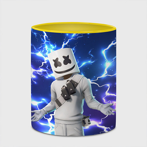 Кружка цветная FORTNITE x MARSHMELLO / 3D-Белый + желтый – фото 2