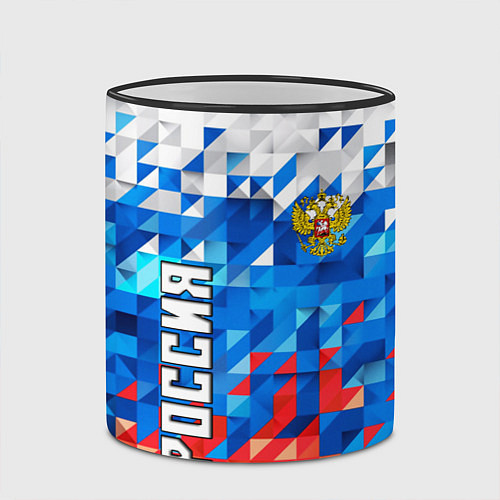 Кружка цветная RUSSIA SPORT / 3D-Черный кант – фото 2