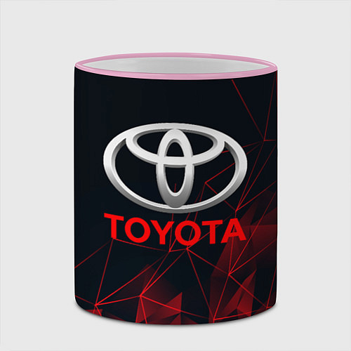 Кружка цветная TOYOTA / 3D-Розовый кант – фото 2