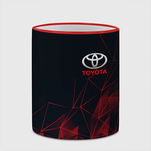 Кружка цветная TOYOTA / 3D-Красный кант – фото 2