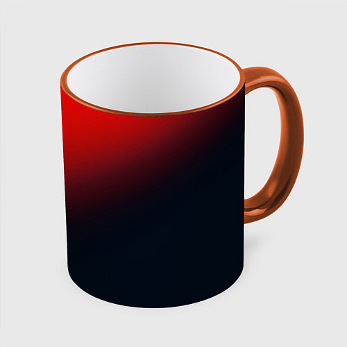 Кружка цветная RED / 3D-Оранжевый кант – фото 1