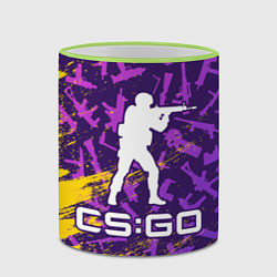 Кружка 3D CS GO КС ГО, цвет: 3D-светло-зеленый кант — фото 2