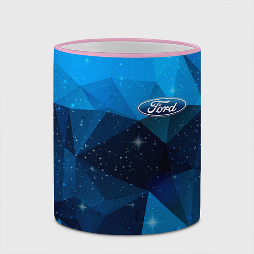 Кружка цветная FORD / 3D-Розовый кант – фото 2