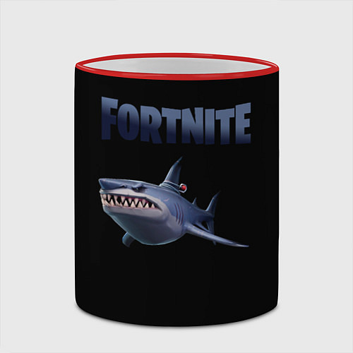 Кружка цветная Loot Shark Fortnite / 3D-Красный кант – фото 2