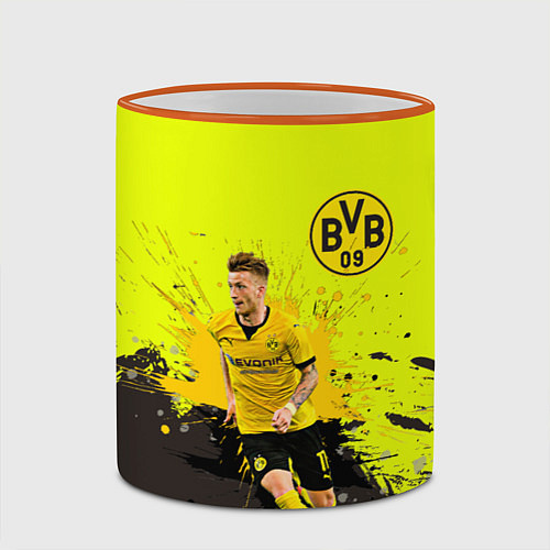 Кружка цветная Марко Ройс / 3D-Оранжевый кант – фото 2