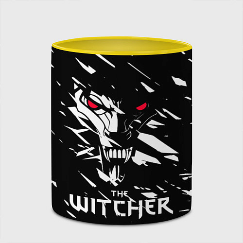 Кружка цветная The Witcher / 3D-Белый + желтый – фото 2