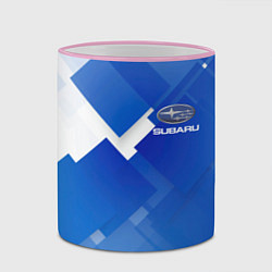 Кружка 3D SUBARU, цвет: 3D-розовый кант — фото 2