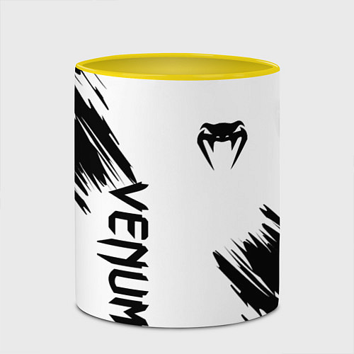 Кружка цветная VENUM / 3D-Белый + желтый – фото 2
