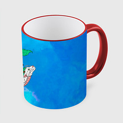 Кружка 3D Унесенные призраками Хаку, цвет: 3D-красный кант