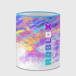 Кружка 3D Roblox, цвет: 3D-небесно-голубой кант — фото 2