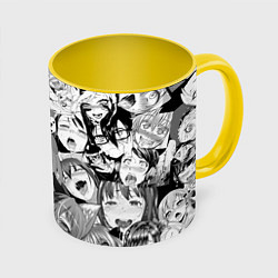Кружка 3D СЕНПАЙ SENPAI, цвет: 3D-белый + желтый