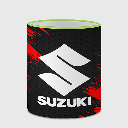 Кружка цветная SUZUKI / 3D-Светло-зеленый кант – фото 2