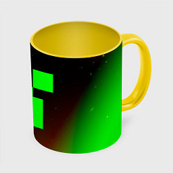 Кружка 3D MINECRAFT МАЙНКРАФТ, цвет: 3D-белый + желтый