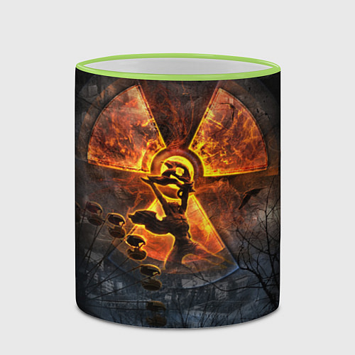 Кружка цветная S T A L K E R 2 / 3D-Светло-зеленый кант – фото 2