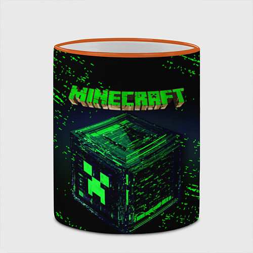 Кружка цветная MINECRAFT / 3D-Оранжевый кант – фото 2