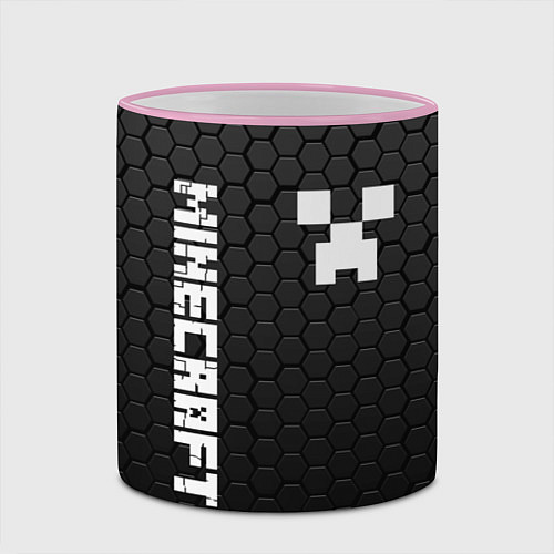 Кружка цветная MINECRAFT МАЙНКРАФТ / 3D-Розовый кант – фото 2