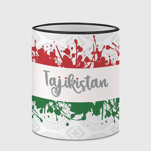 Кружка цветная Таджикистан / 3D-Черный кант – фото 2