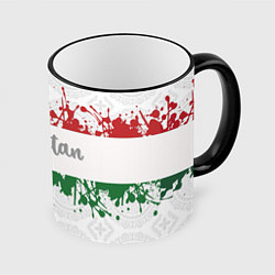 Кружка 3D Таджикистан, цвет: 3D-черный кант