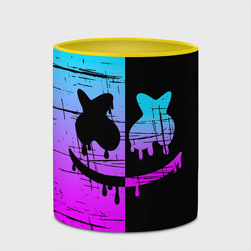 Кружка цветная FORTNITE MARSHMELLO / 3D-Белый + желтый – фото 2