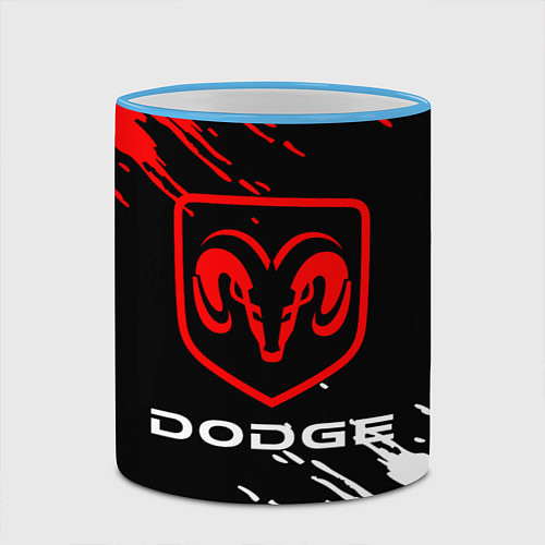 Кружка цветная DODGE / 3D-Небесно-голубой кант – фото 2