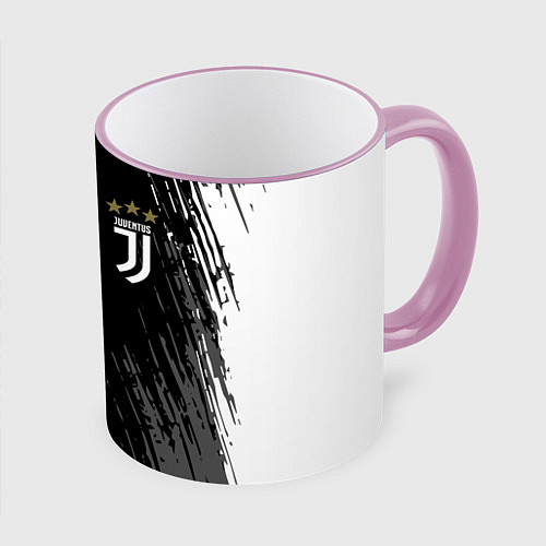 Кружка цветная JUVENTUS / 3D-Розовый кант – фото 1