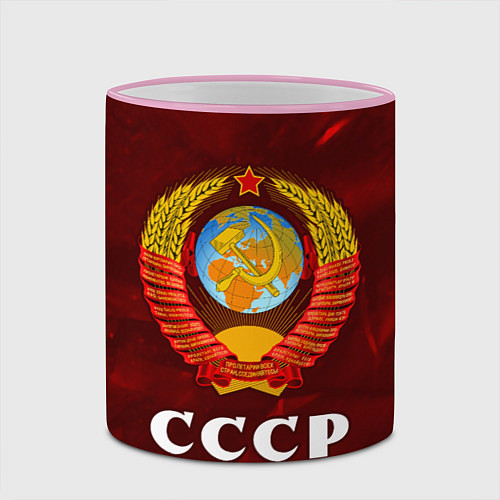 Кружка цветная СССР USSR / 3D-Розовый кант – фото 2
