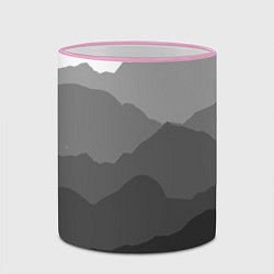 Кружка 3D Горы, цвет: 3D-розовый кант — фото 2