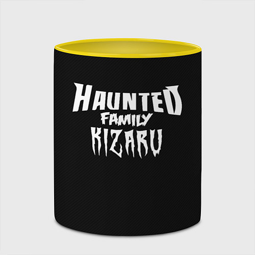 Кружка цветная KIZARU HAUNTED FAMILY / 3D-Белый + желтый – фото 2